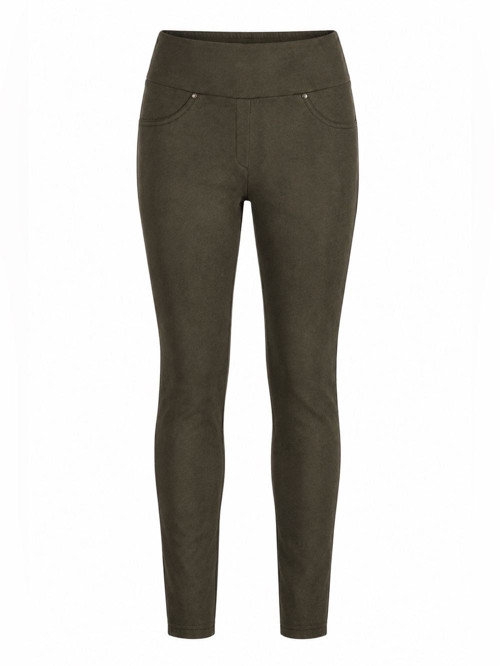 Dolcezza Olive Faux Suede Pull On Pants Size Small